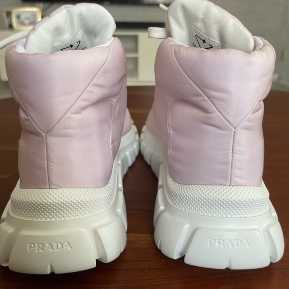 PRADA NYLON PIUMA ALABRASTO (pink) SNEAKERS - Picture 10 of 16